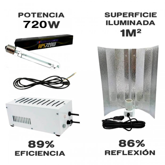 Kit de iluminación magnético sodio 600w + Lumii Black