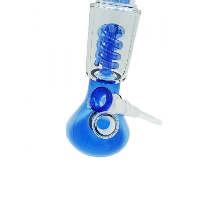 Bong Thug Life Azul de 35 cm de altura para fumar, percolador.