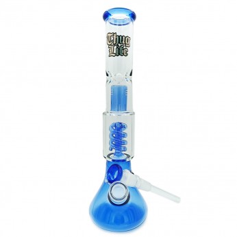 Bong Thug Life Azul de 35 cm de altura para fumar.