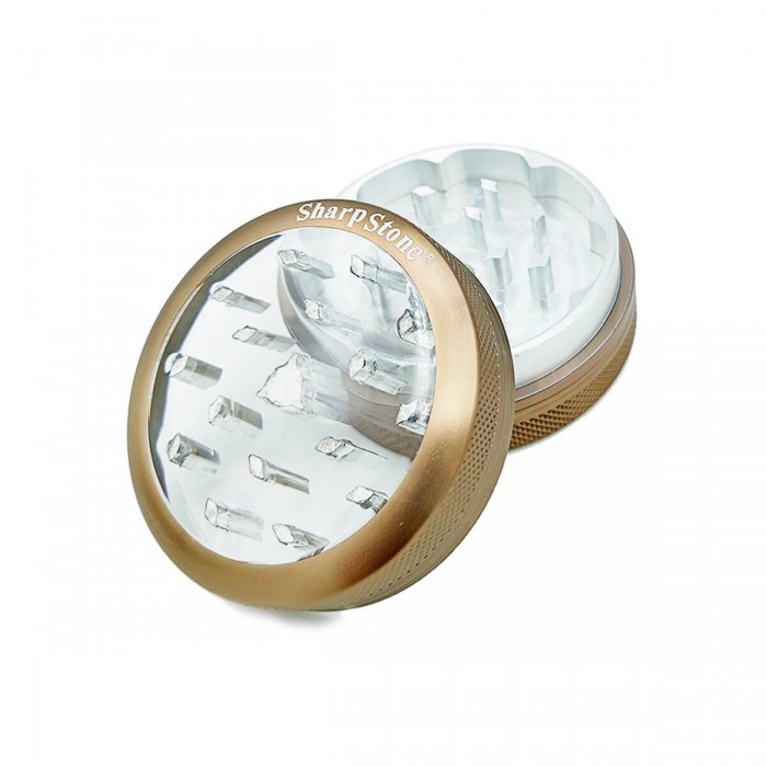 Grinder tapa transparente 2 partes 53mm, abierto.