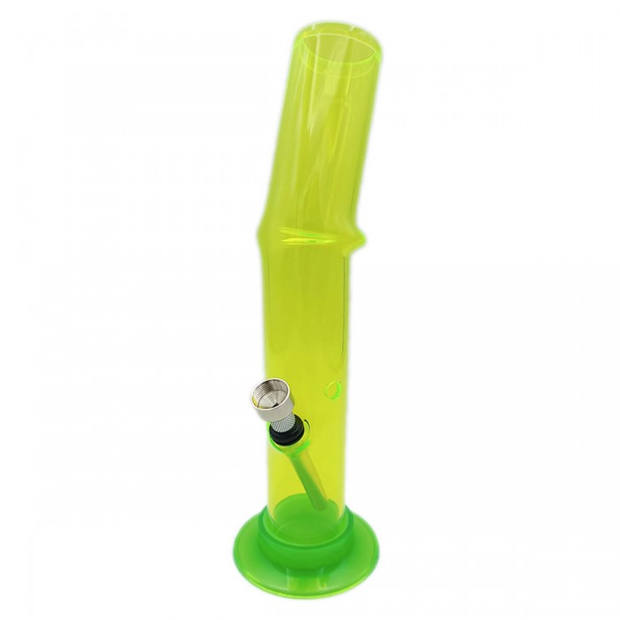 Bong acrílico Amsterdam de 20 cm de altura, color amarillo.