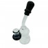 Bong de cristal con boquilla de colores 17cm, negro.