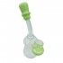 Bong de cristal con boquilla de colores 17cm, verde perspectiva.