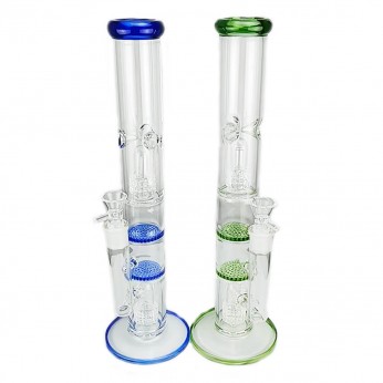 Bong con doble percolador para hielo y agua 40cm, modelos.