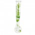 Bong de cristal Cogollo verde de 45 cm de altura, pèrspectiva.