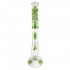 Bong de cristal Cogollo verde de 45 cm de altura, frontal.