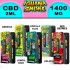 Vaper CBD Iguana Pod de 1400mg Iguana Smoke, sabores.