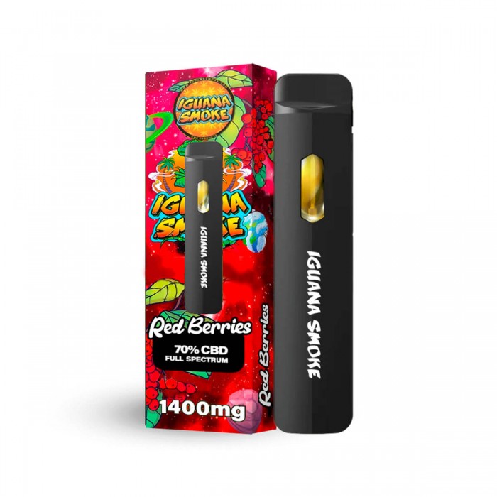 Vaper CBD Iguana Pod de 1400mg Iguana Smoke, Red Berries.