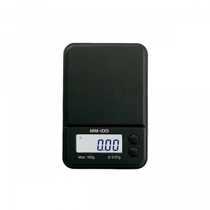 Báscula MM-100 On Balance. Báscula digital de 100g x 0.01g, frontal.
