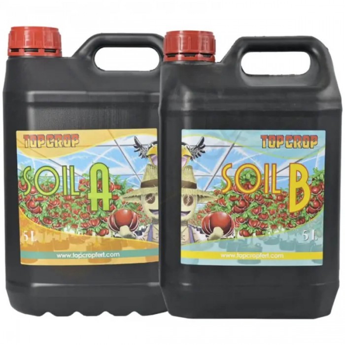 Top Soil A+B de Top Crop, envase de 5L.