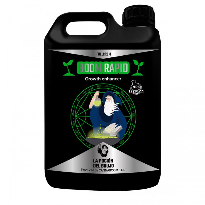 Boomrapid de Cannaboom - Abono de crecimiento biomineral, envase de 5L.