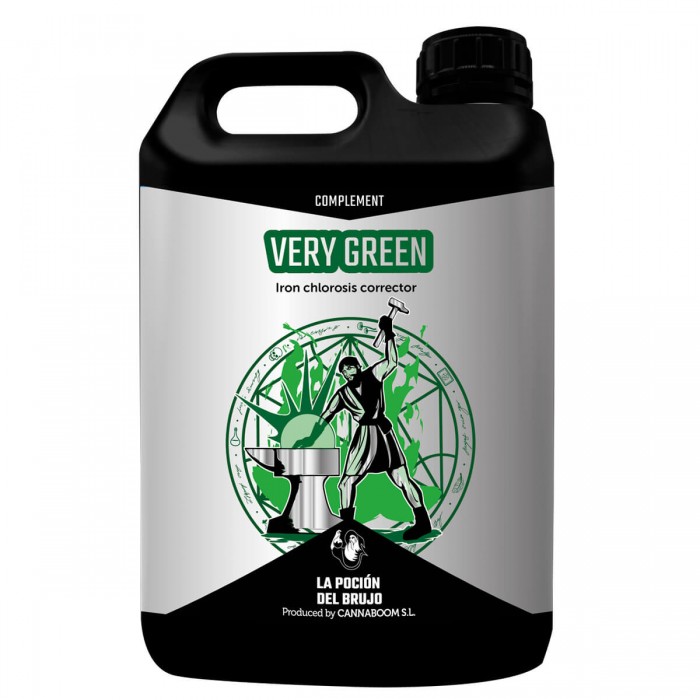Very Green de Cannaboom, reverdeciente con hierro, envase de 5L.