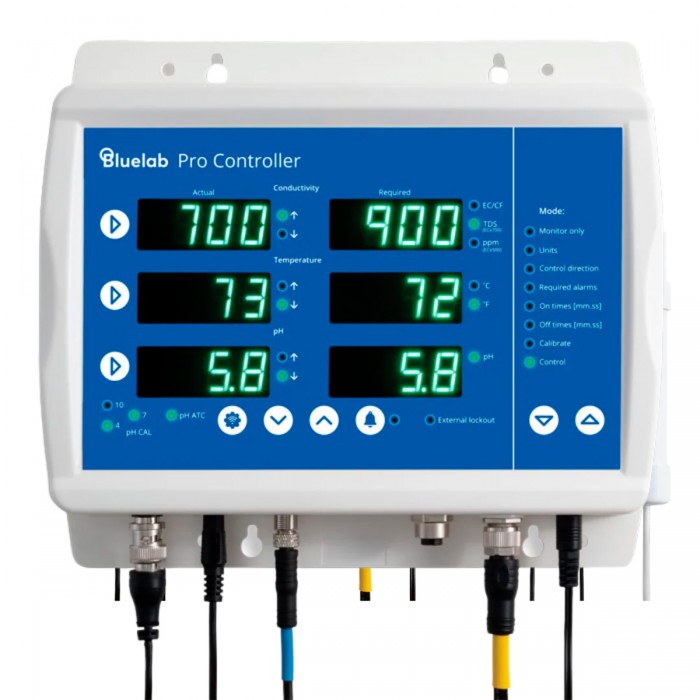 Bluelab Pro Controler con Wi-Fi, frontal.