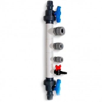 Tubo Bluelab para insertar medidores en linea y accesorios.