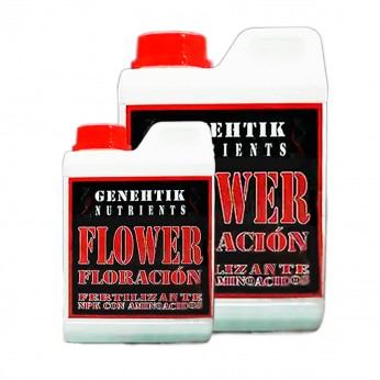 Abono de floración Genehtik nutrients, formatos de 1L y 5L.