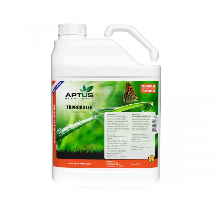 Topbooster de Aptus - Estimulador de floración, envase de 5L.