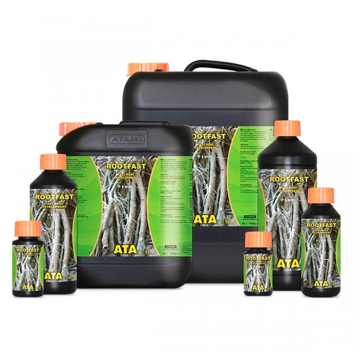 Rootfast de Atami, estimulador de raíces, diferentes formatos.