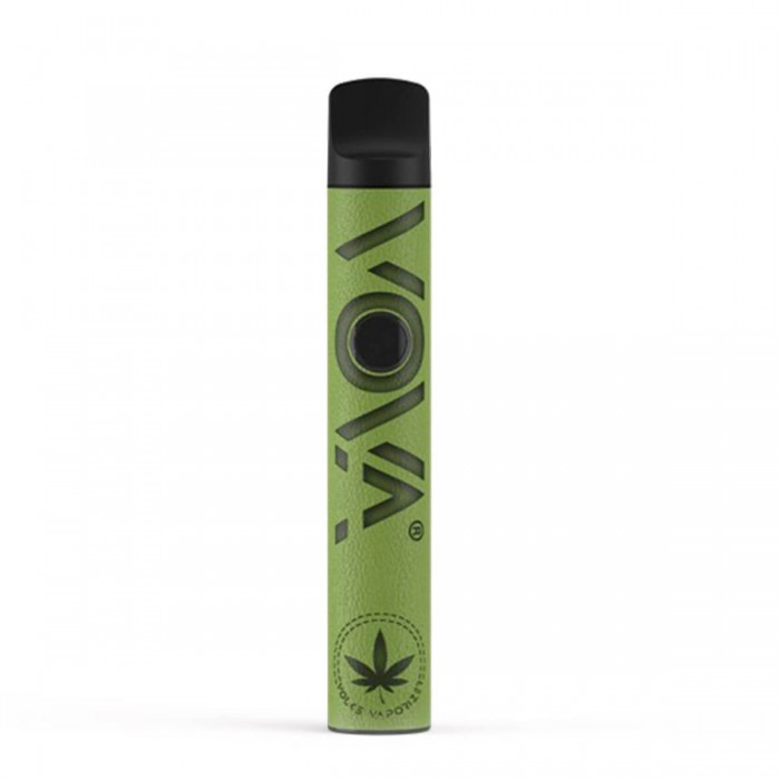 Vaporizador Volks Vova de cuero para marihuana, verde.