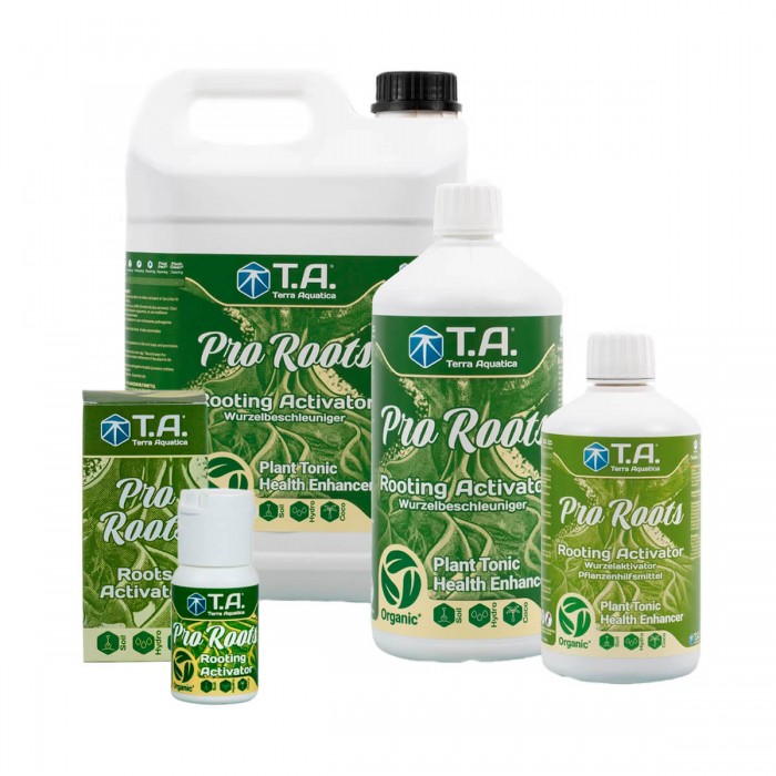 Pro Roots Terra Aquatica antes Bio Roots de GHE - Estimulador y potenciador de raíces orgánico.
