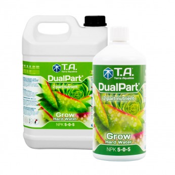 Dualpart Grow Agua Dura de Terra Aquatica, diferentes formatos.