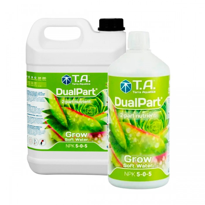 Dualpart Grow Agua Blanda de Terra Aquatica, diferentes formatos.