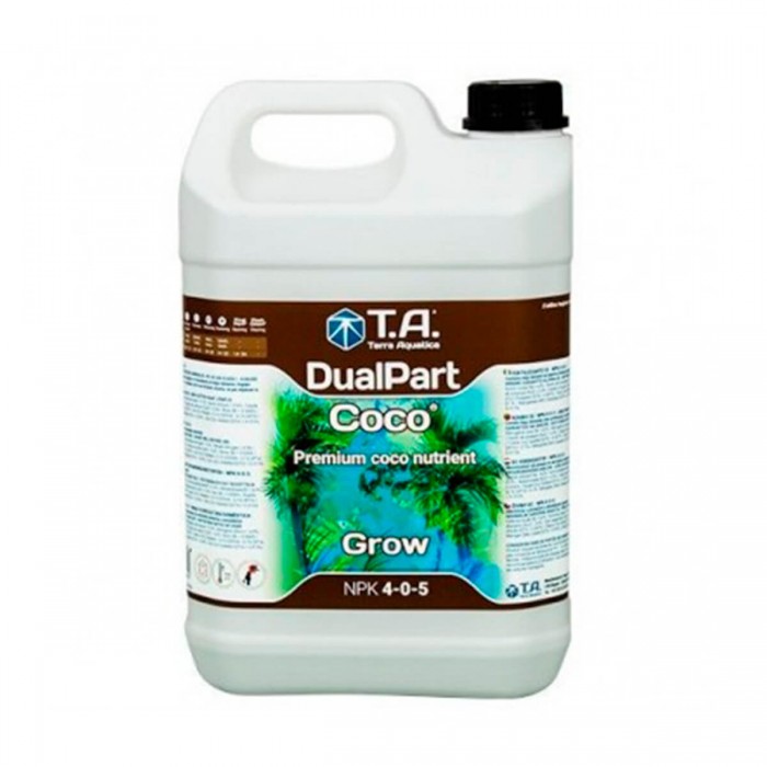 Dualpart Coco Grow de Terra Aquatica, envase de 5L.