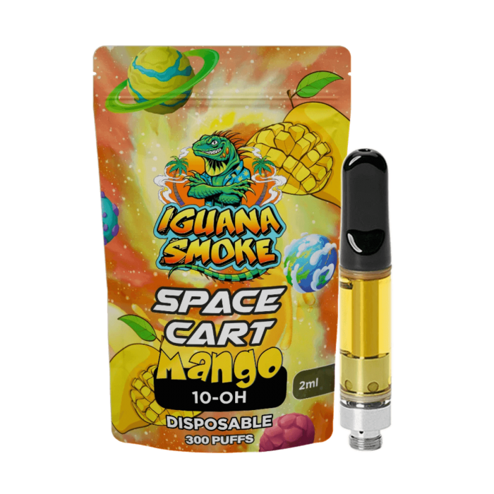 Cartuchos 10-OH de Iguana Smoke de 2ml, mango.