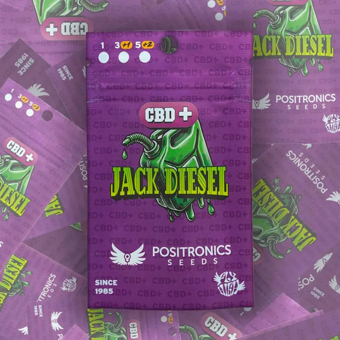 Semillas Jack Diesel CBD+ de Positronic Seeds. Blister.