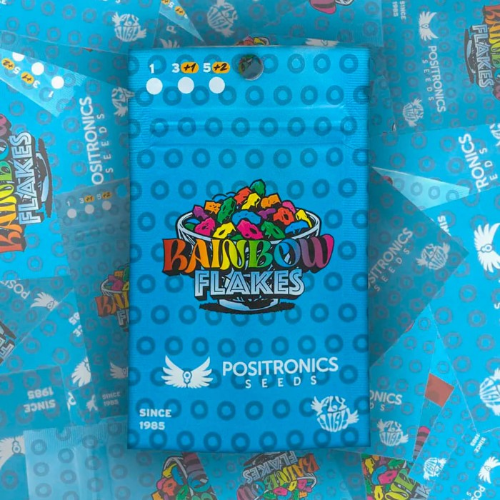 Semillas Rainbow Flakes de Positronics Seeds, blister.