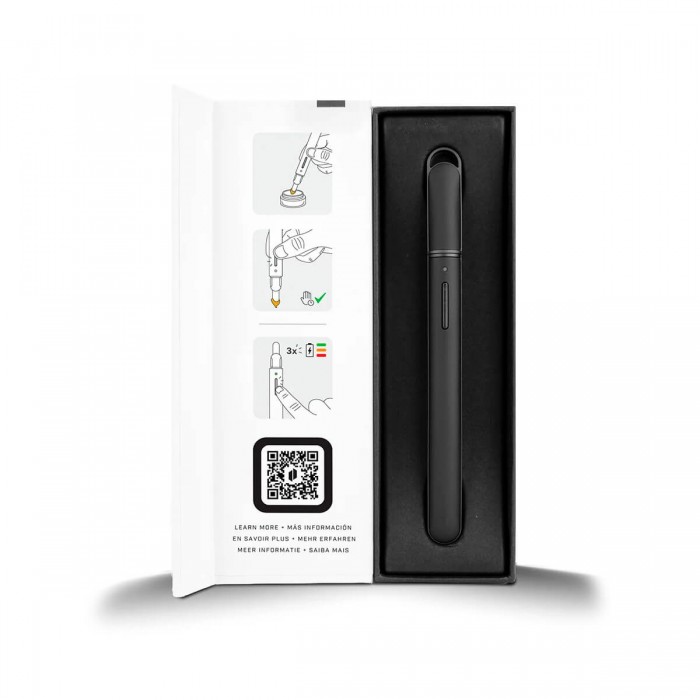 Hit Knife Negro de Puffco, V2 caja.