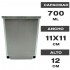 Maceta cuadrada 11x11 de plástico gris 700ml