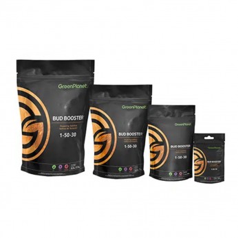 Bud Booster de Green Planet Nutrients, diferentes formatos.