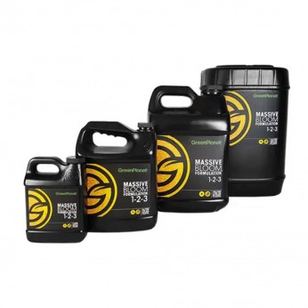 Massive Bloom Formulation de Green Planet Nutrients, diferentes formatos.