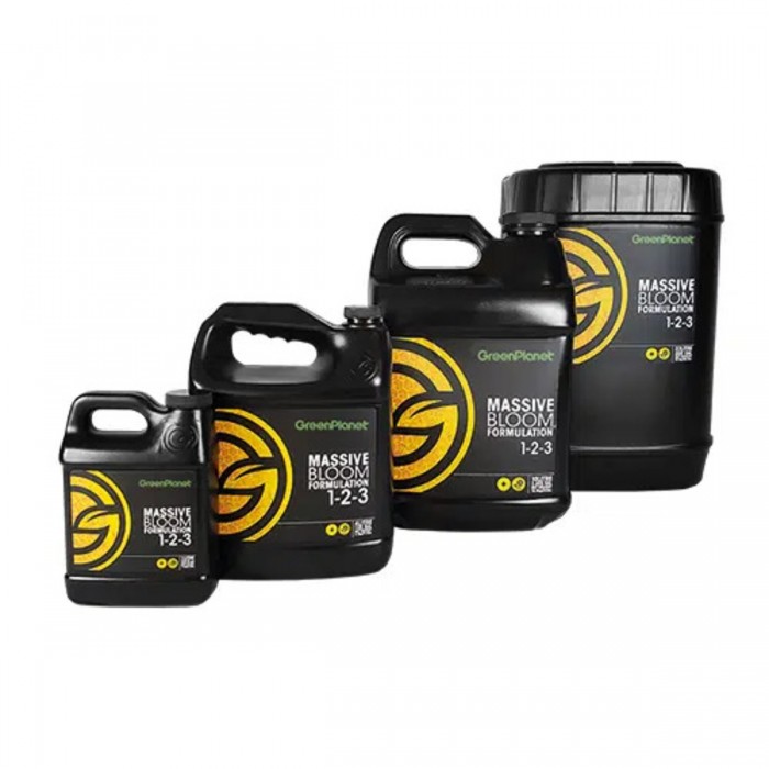 Massive Bloom Formulation de Green Planet Nutrients, diferentes formatos.