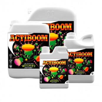 Actiboom de The Witcher's Potion. Diferentes envases.