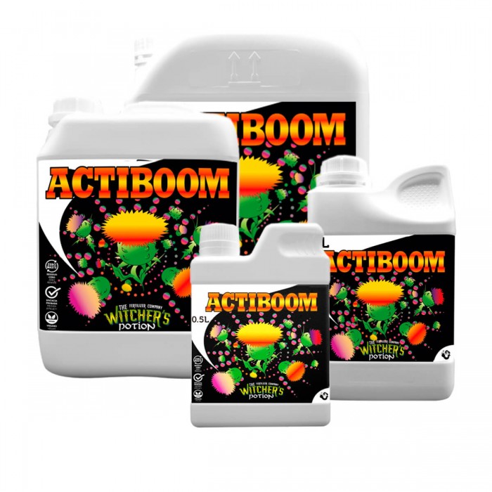 Actiboom de The Witcher's Potion. Diferentes envases.