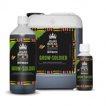 Grow Soldier JuJu Royal de Biobizz. Diferentes envases.