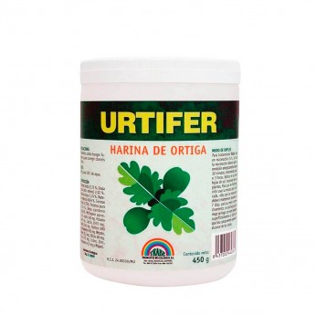 Urtifer Harina de Ortiga de Trabe, envase de 450 gramos.