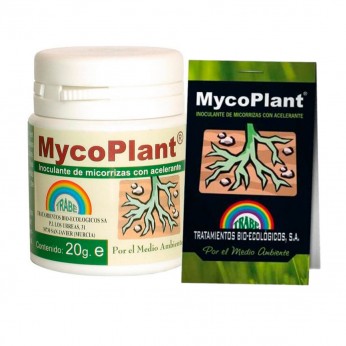 MycoPlant en polvo de Trabe, diferentes formatos.