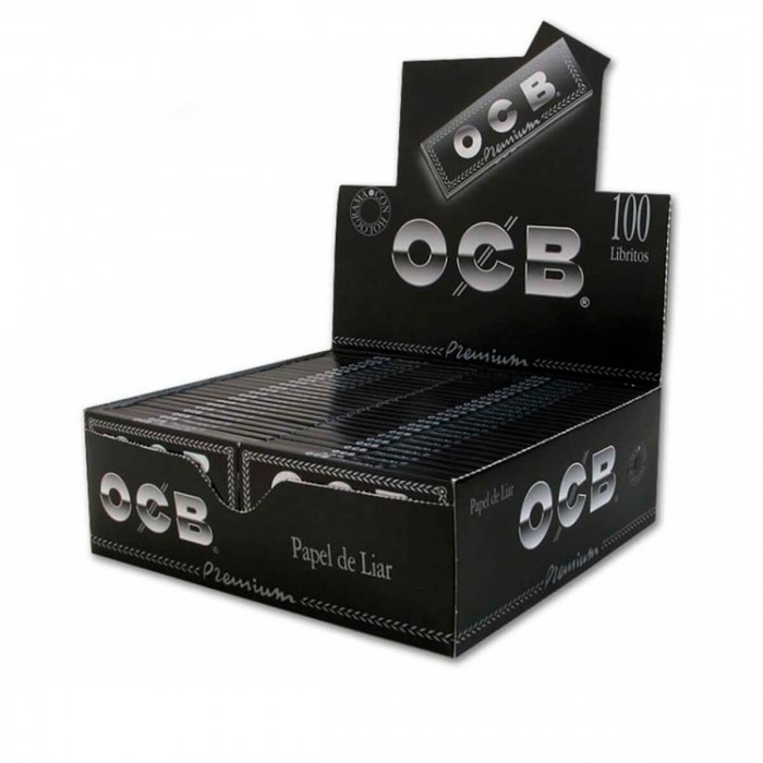 Papel OCB Premium de 1/4, caja de 100 unidades.