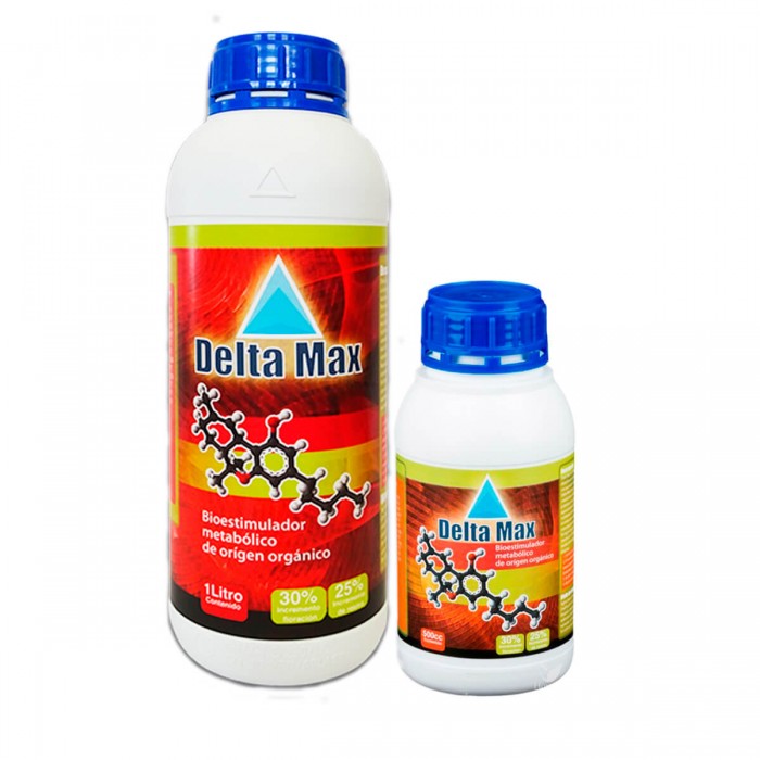 Delta Max de Delta Nutrients, diferentes formatos.