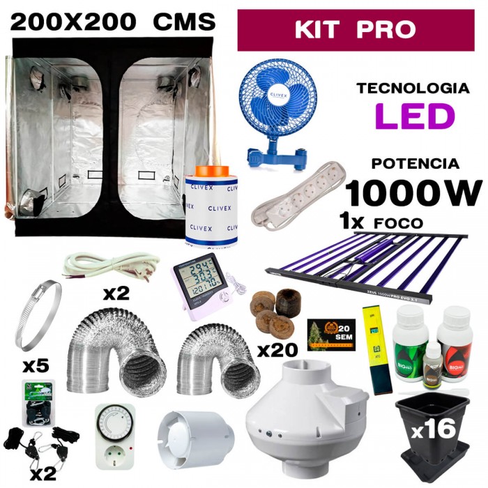 Kit Armario Spiderlux 200X200 Profesional.
