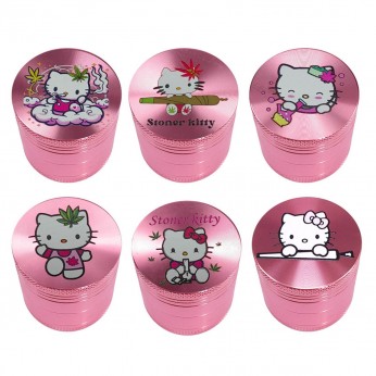 Grinder con polinizador Hello Kitty Stonner brillante de 50mm.