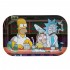 Bandeja Metálica Homer, Ricky y Morty en el bar de Moe 27x18cm.