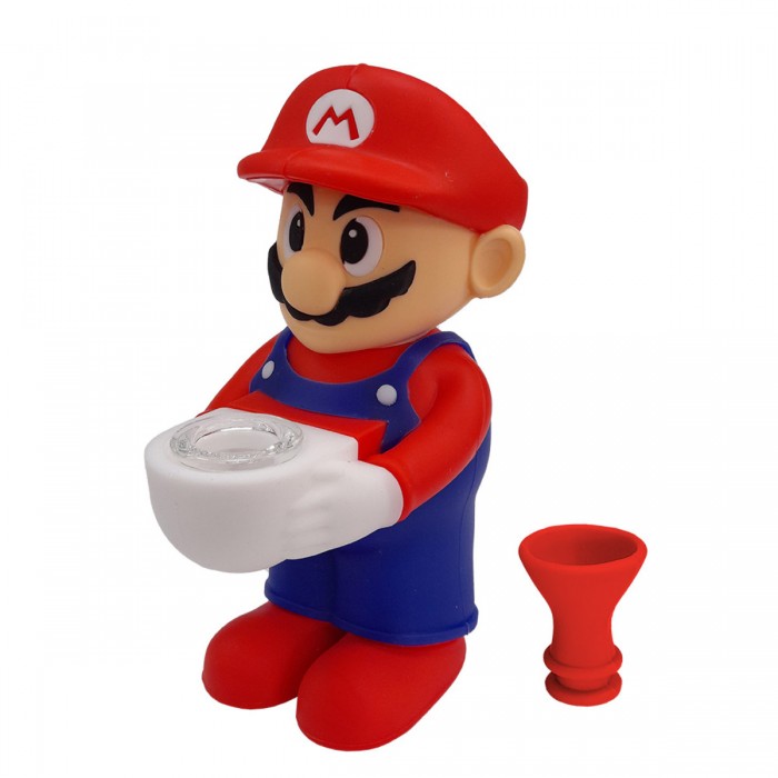 Bong de silicona Mario de 11x14 cm.