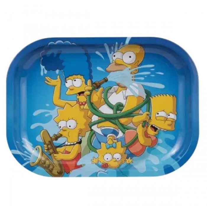 Bandeja de metal Familia Simpson 14x18 cm.