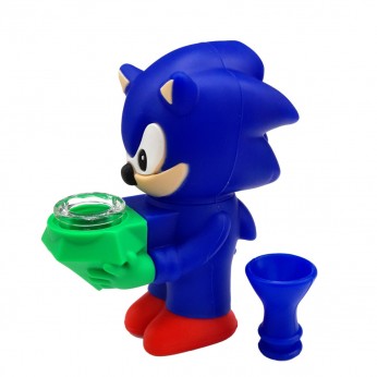 Bong de silicona Sonic con cazoleta.
