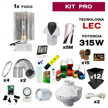 Kit de cultivo interior 315W LEC Profesional.