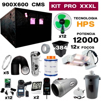 KIT ARMARIO SPIDERLUX 600X900X240 12000w de sodio para cultivo