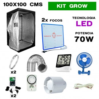 kit armario crecimiento 70w económico para cultivo